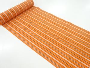 アンティーク　縞模様織出し八寸帯地反物